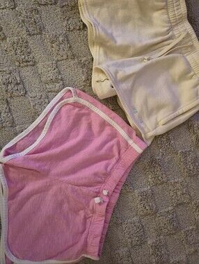 Pink and Cream Women's Lounge Shorts Set